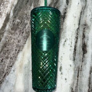 Starbucks 2021 Christmas Holiday Jewel Studded Emerald Green Cold Cup